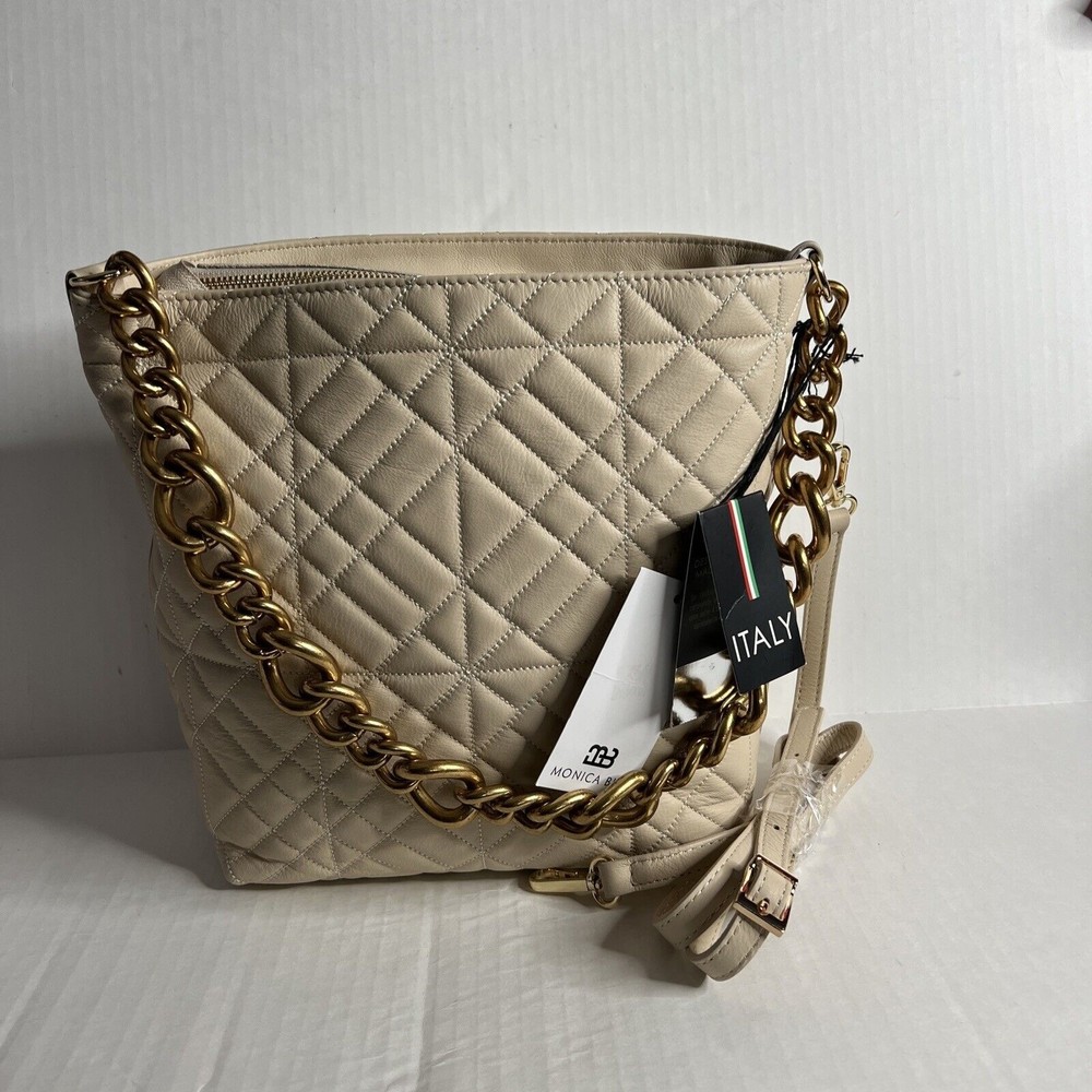 NWT MONICA BINI PADDED CHAIN SHOULDER BAG